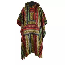 Poncho Homme Jugani Coton Peigné Multicolore