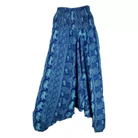 Sarouel 3 en 1 Imprimé Éléphant Turquoise