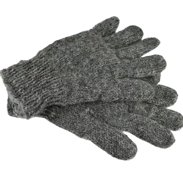 Gants Kolki Laine doublé polaire Gris Foncé