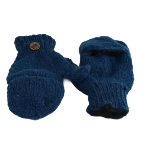Moufle Mitaine Agara Bleu Pétrole