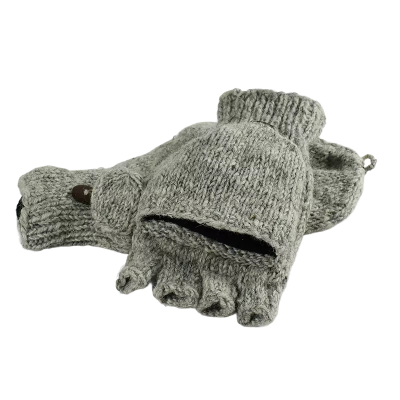 Moufle Mitaine Agara Gris Clair