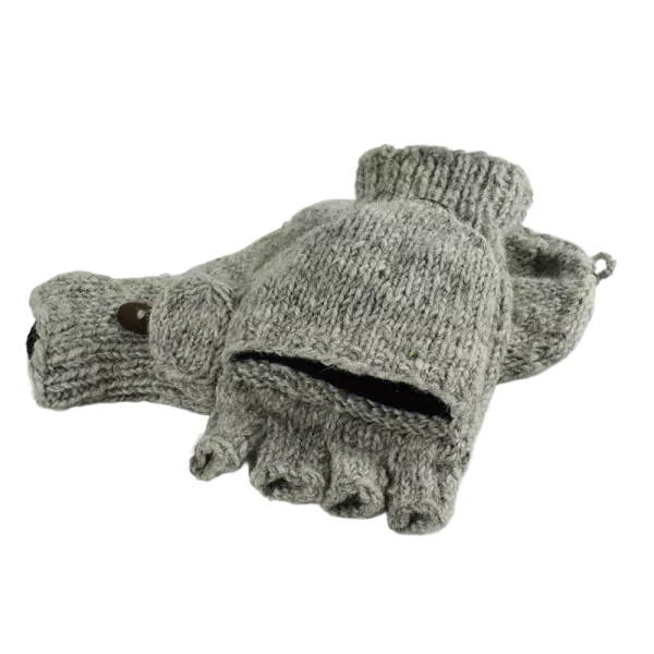 Moufle Mitaine Agara Gris Clair