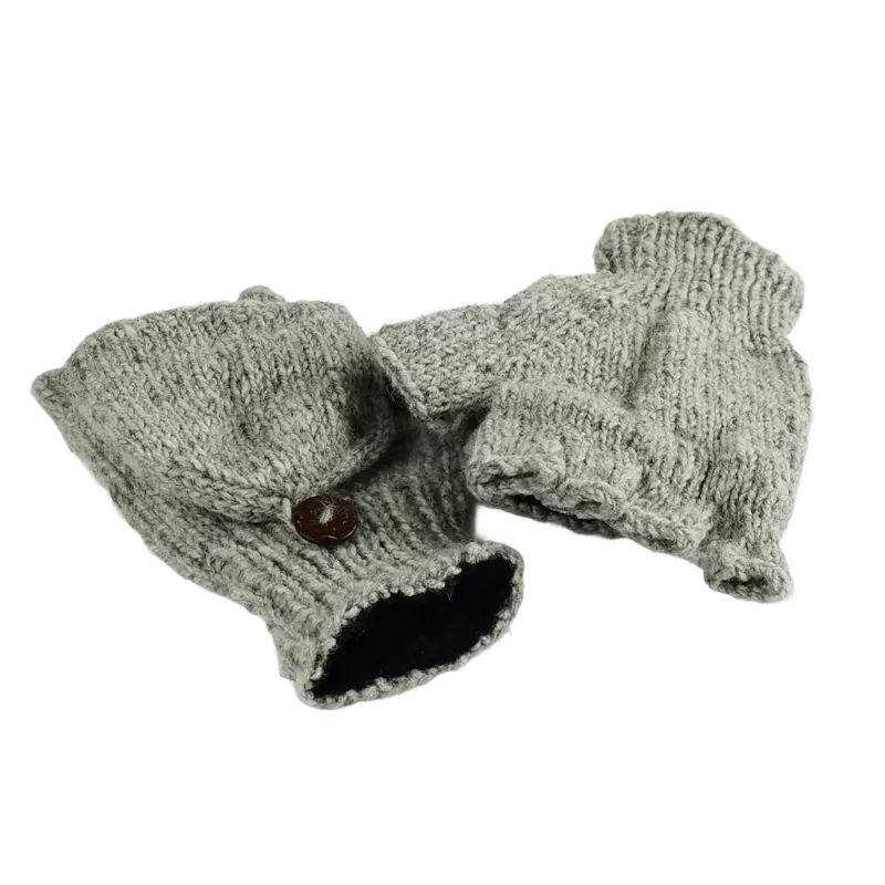 Moufle Mitaine Agara Gris Clair