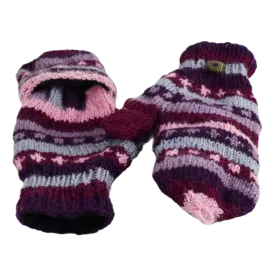 Moufle Mitaine Agara Prune