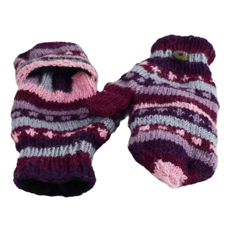 Moufle Mitaine Agara Prune
