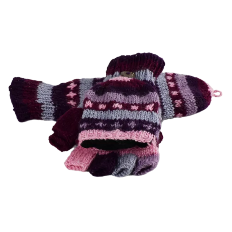 Moufle Mitaine Agara Prune