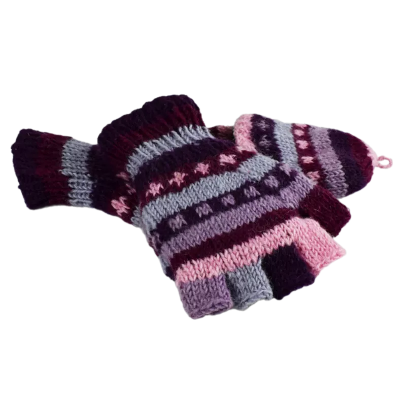 Moufle Mitaine Agara Prune