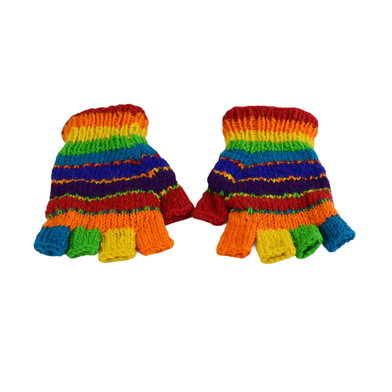 Mitaines Gundu Tricot Laine Multicolore