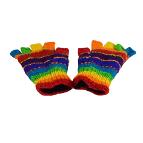 Mitaines Gundu Tricot Laine Multicolore