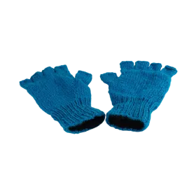 Mitaines Gundu Tricot Laine Turquoise