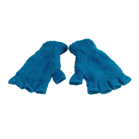 Mitaines Gundu Tricot Laine Turquoise
