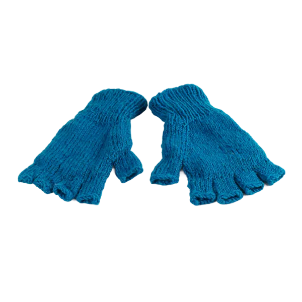 Mitaines Gundu Tricot Laine Turquoise