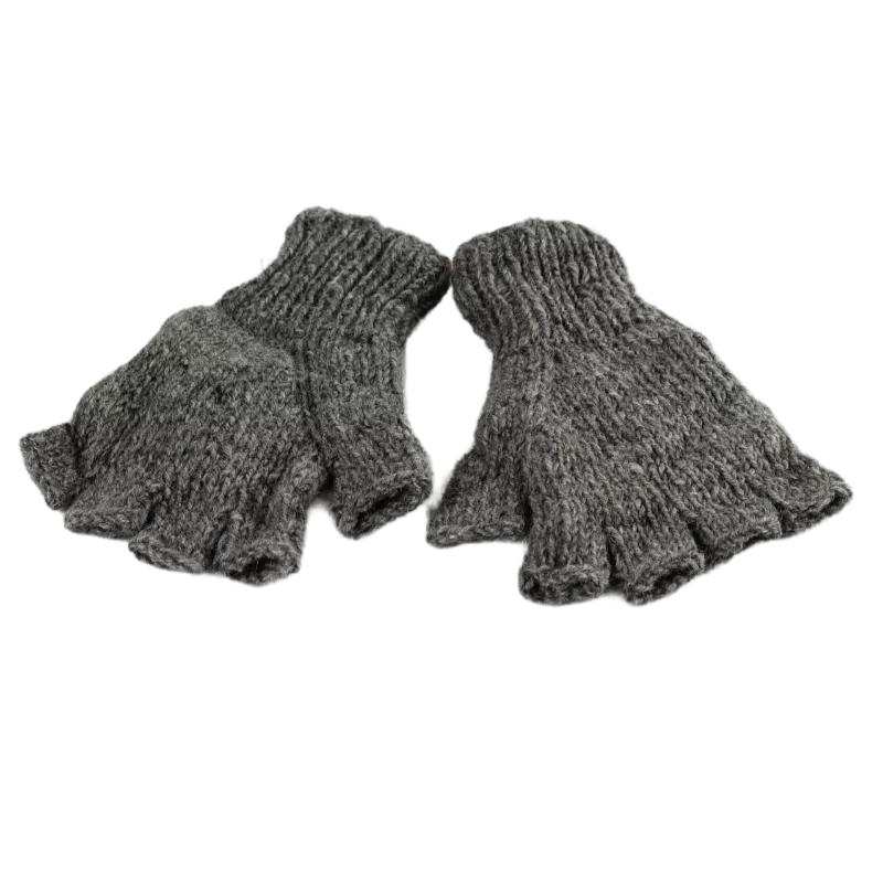 Mitaines Mixte Gundu Laine Tricotée Gris Foncé