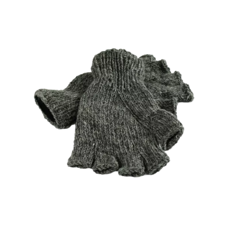 Mitaines Mixte Gundu Laine Tricotée Gris Foncé