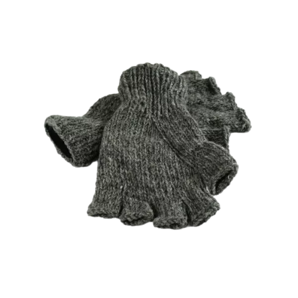 Mitaines Mixte Gundu Laine Tricotée Gris Foncé