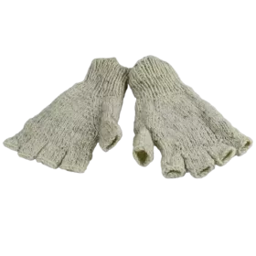 Mitaines Gundu Tricot Laine Beige