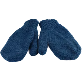 Moufles Lajo Tricot Laine Fourré Polaire Pétrole