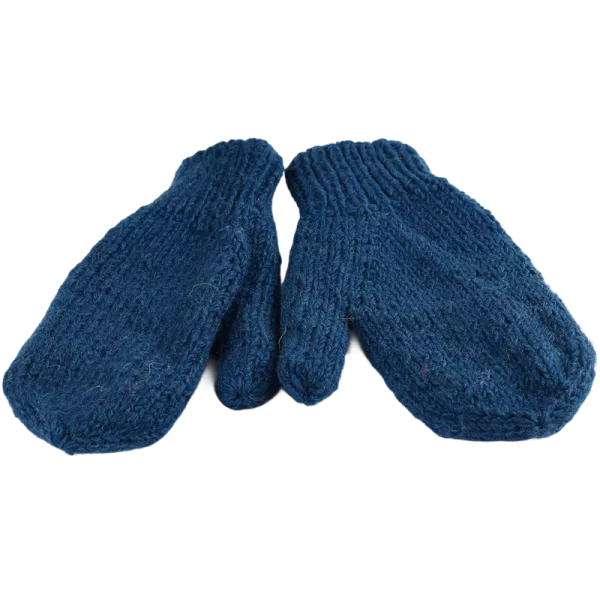 Moufles Lajo Tricot Laine Fourré Polaire Pétrole