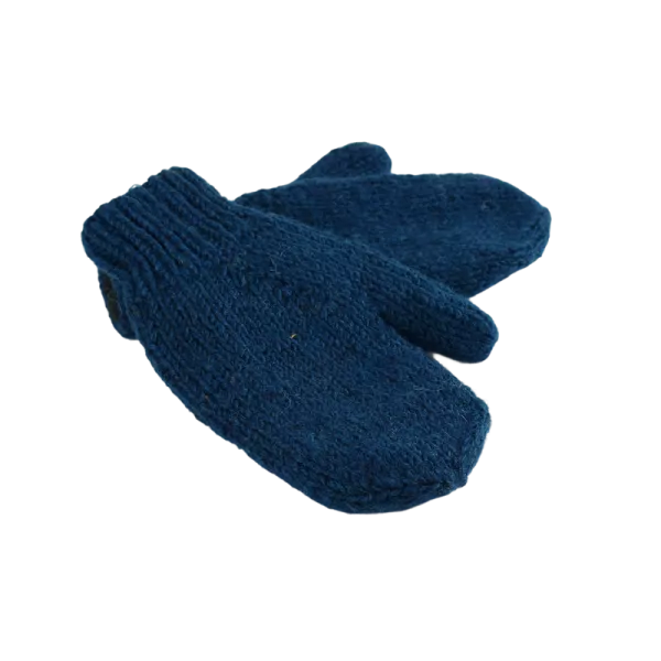 Moufles Lajo Tricot Laine Fourré Polaire Pétrole