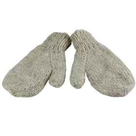Moufles Lajo Tricot Laine Fourré Polaire Beige