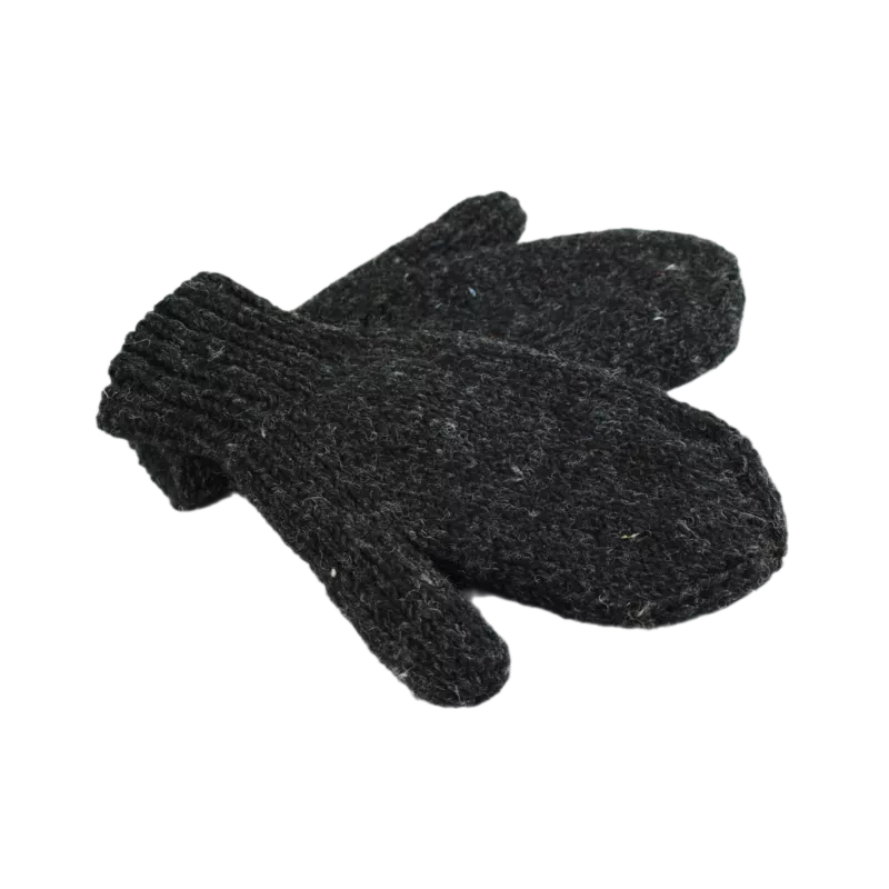 Moufles Lajo Tricot Laine et Polaire Anthracite