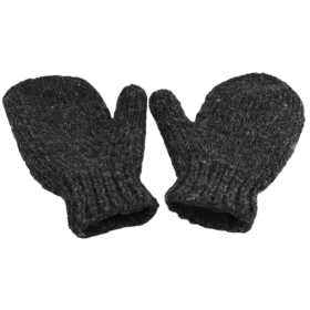 Moufles Lajo Tricot Laine et Polaire Anthracite