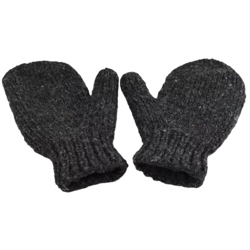 Moufles Lajo Tricot Laine et Polaire Anthracite