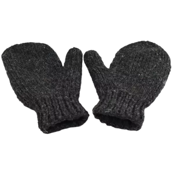 Moufles Lajo Tricot Laine et Polaire Anthracite