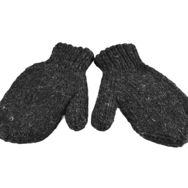Moufles Lajo Tricot Laine et Polaire Anthracite