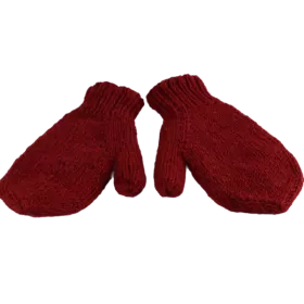 Moufles Lajo Tricot Laine Fourré Polaire Bordeaux