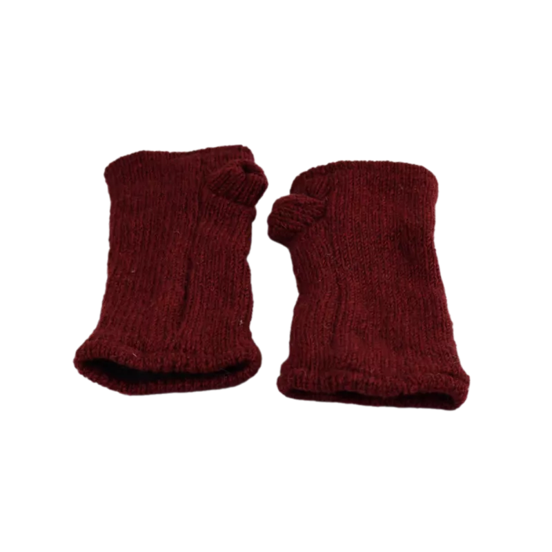 Mitaines Longues Dhaki Bordeaux