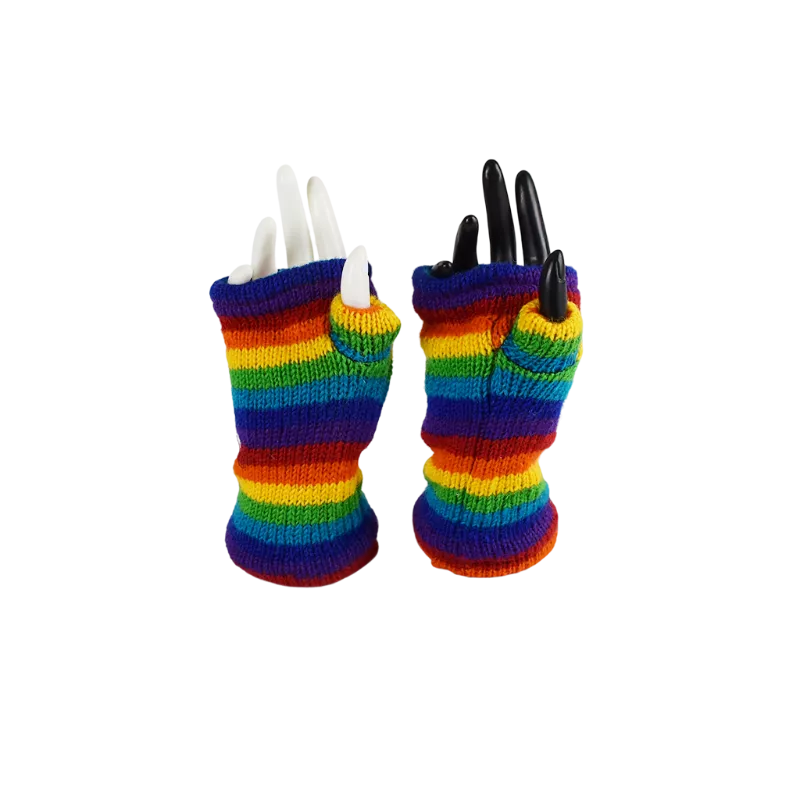 Mitaines Longues Dhaki Rainbow