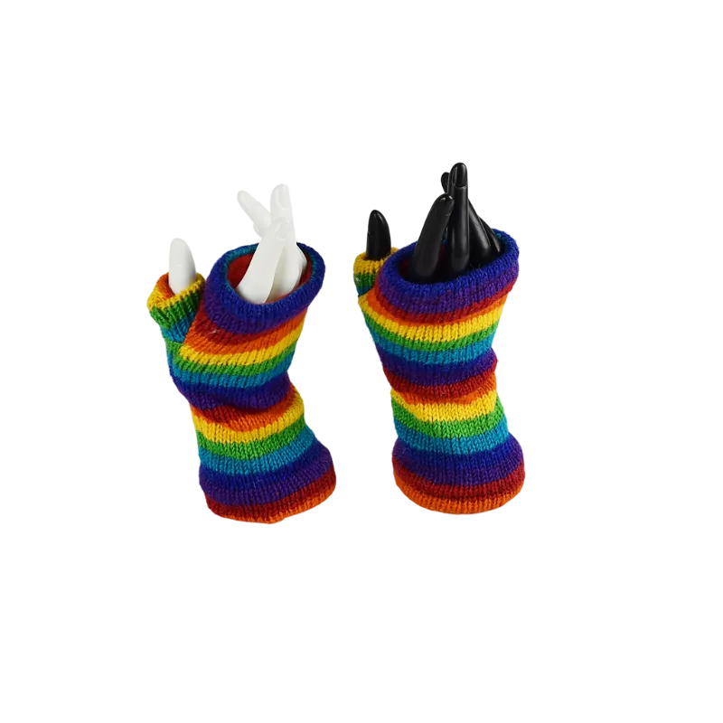 Mitaines Longues Dhaki Rainbow