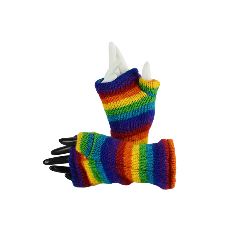 Mitaines Longues Dhaki Rainbow