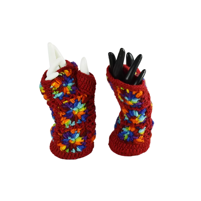 Mitaines Longues Gunsi Rouge et Rainbow