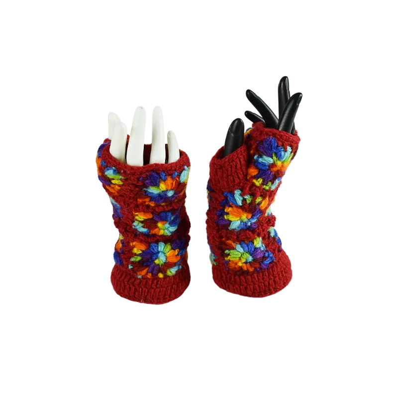Mitaines Longues Gunsi Rouge et Rainbow