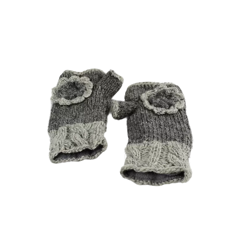 Mitaines Longues Gelu Gris Deux tons