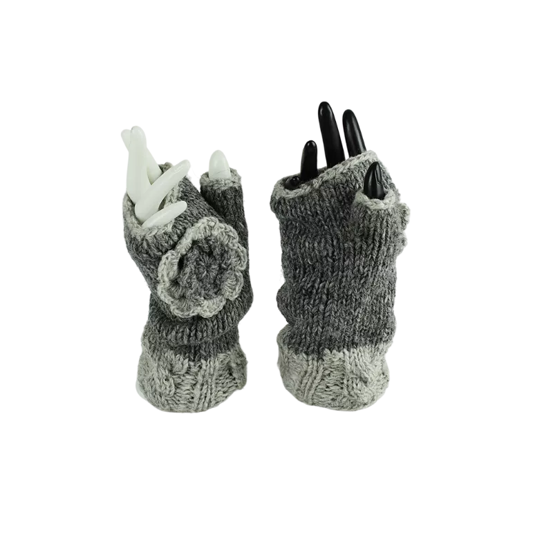 Mitaines Longues Gelu Gris Deux tons