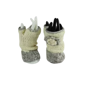 Mitaines Longues Gelu Écru et Gris