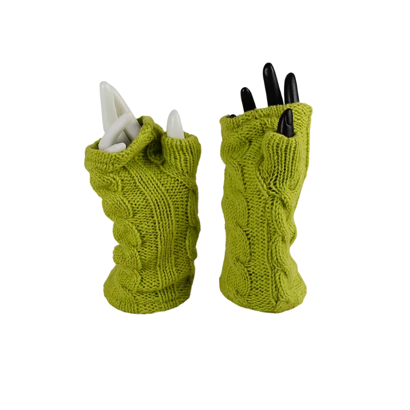 Mitaines Longues Thori Vert Anis