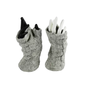 Mitaines Longues Thori Gris Clair