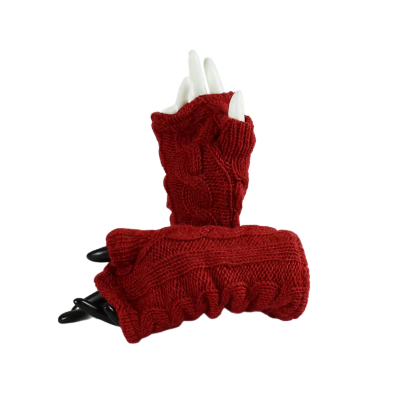 Mitaines Longues Thori Uni Rouge