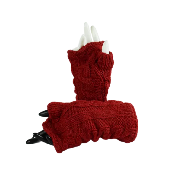 Mitaines Longues Thori Uni Rouge