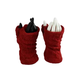 Mitaines Longues Thori Uni Rouge