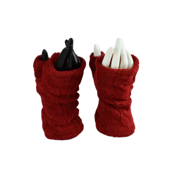 Mitaines Longues Thori Uni Rouge