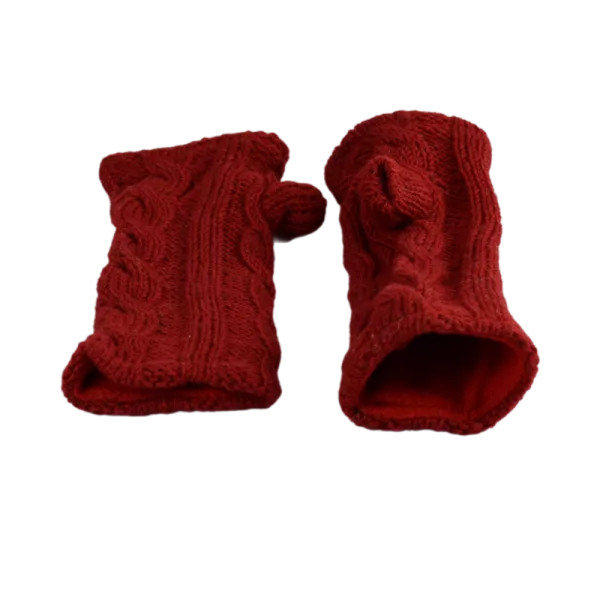 Mitaines Longues Thori Uni Rouge
