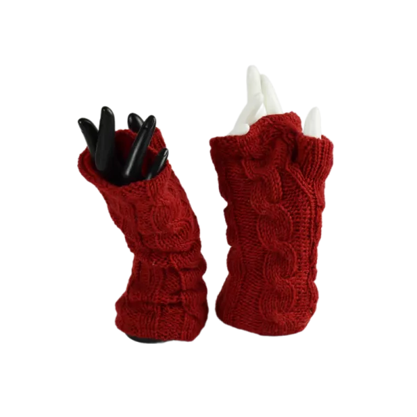 Mitaines Longues Thori Uni Rouge