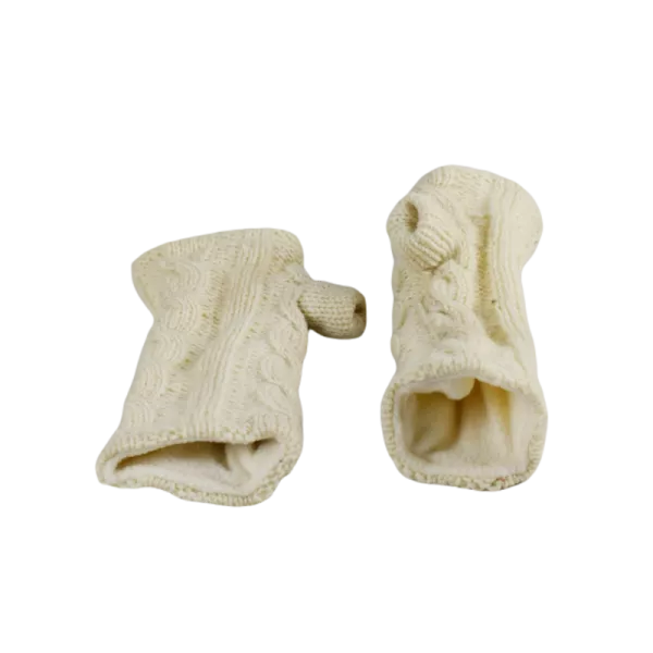 Mitaines Longues Thori Tressée Écru