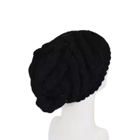 Bonnet Long Nalma Laine Uni Noir
