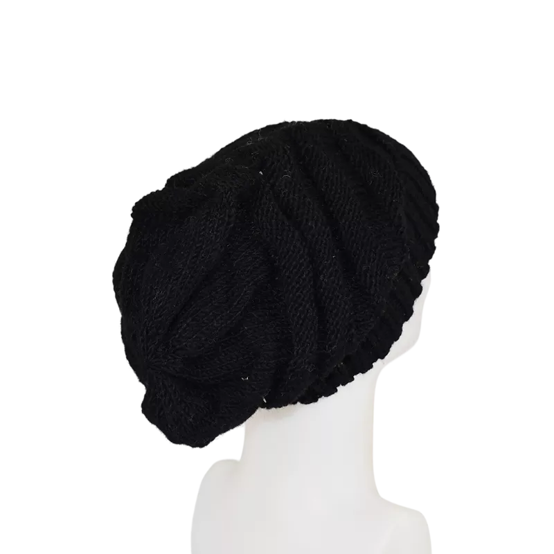 Bonnet Long Nalma Laine Uni Noir